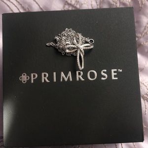 Primrose Cubic Zirconia Cross Necklace